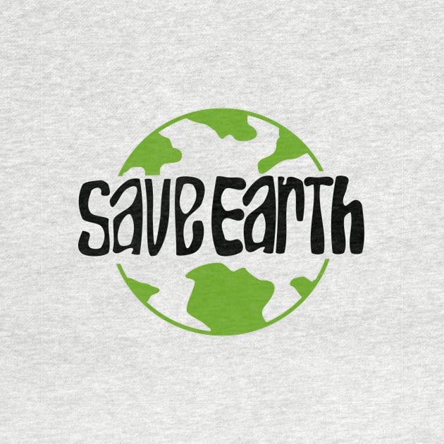 save earth theme with typography by bloomroge